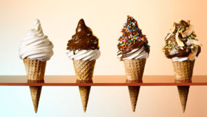 soft ice cream cones